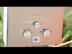 سخان مياه غازي بطاقة الفولاذ المقاوم للصدأ دش خارجي 6L