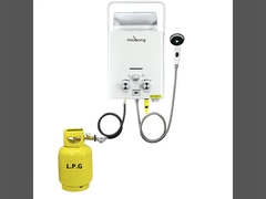 10 لتر صفيحة باردة غاز غاز سخان المياه زر التحكم اليدوي أبيض