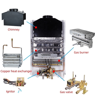 Haobang Flue Gas Water Heater 12KW Tankless Instant Hot Water