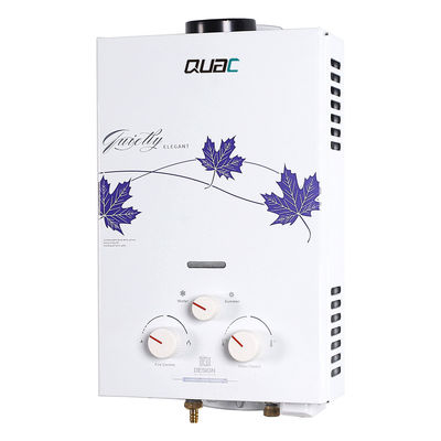 12KW 6Liters التحكم اليدوي غاز سخان الماء الزجاج الرسومات